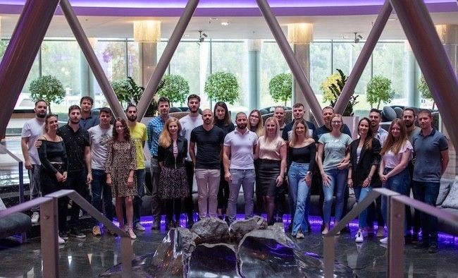 The Ethica team together at a company event